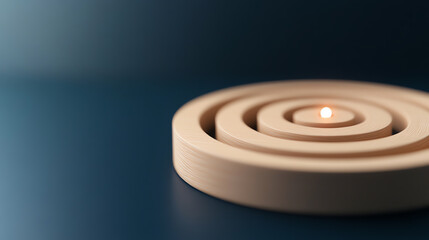 A labyrinth with a light at the center