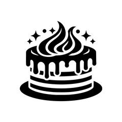 A delectable chocolate cake, layered with creamy frosting and a delightful whipped topping. Perfect for birthdays and celebrations!