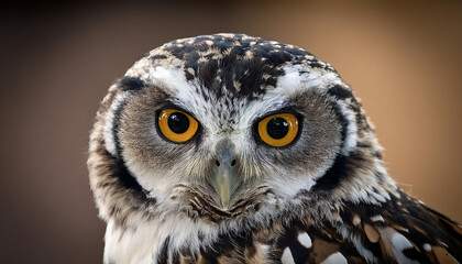 Obraz premium spotted owl with massive curious eyes