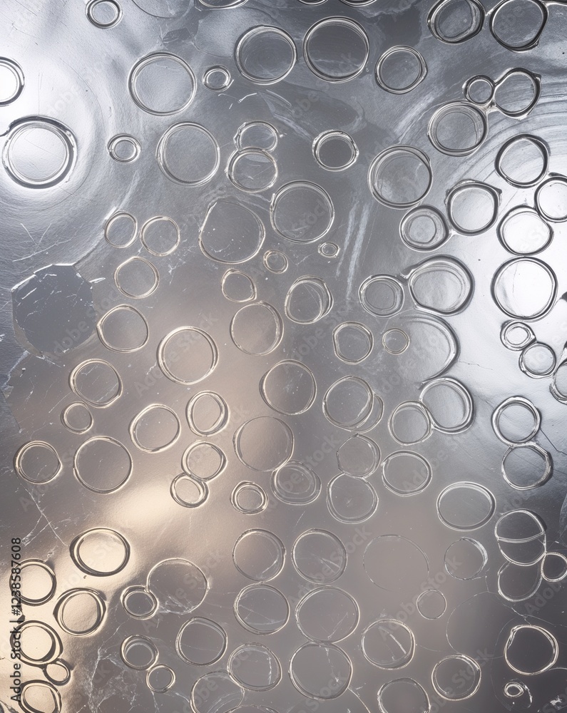 Poster light silver with circular patterns and subtle shine abstract background