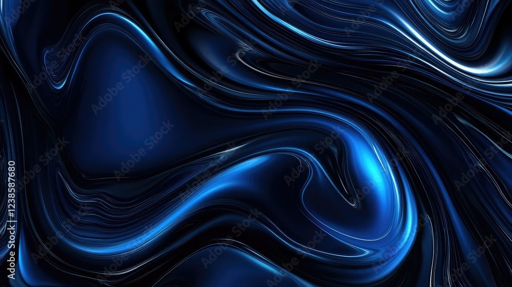 Aufkleber abstract fluid blue background with elegant swirling patterns and textures for artistic and modern d