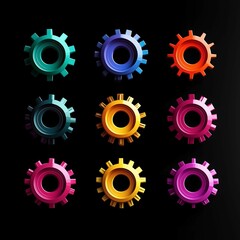 Obraz premium 歯車のアイコン素材