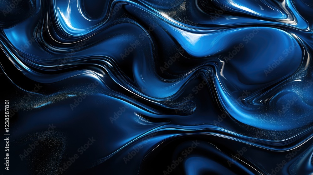 Poster abstract flowing blue liquid background creating a captivating and dynamic visual experience with sm