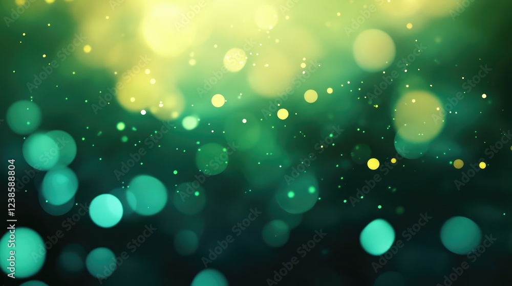 Poster stunning abstract background with bokeh effect and soft green lights creating a dreamy atmosphere id