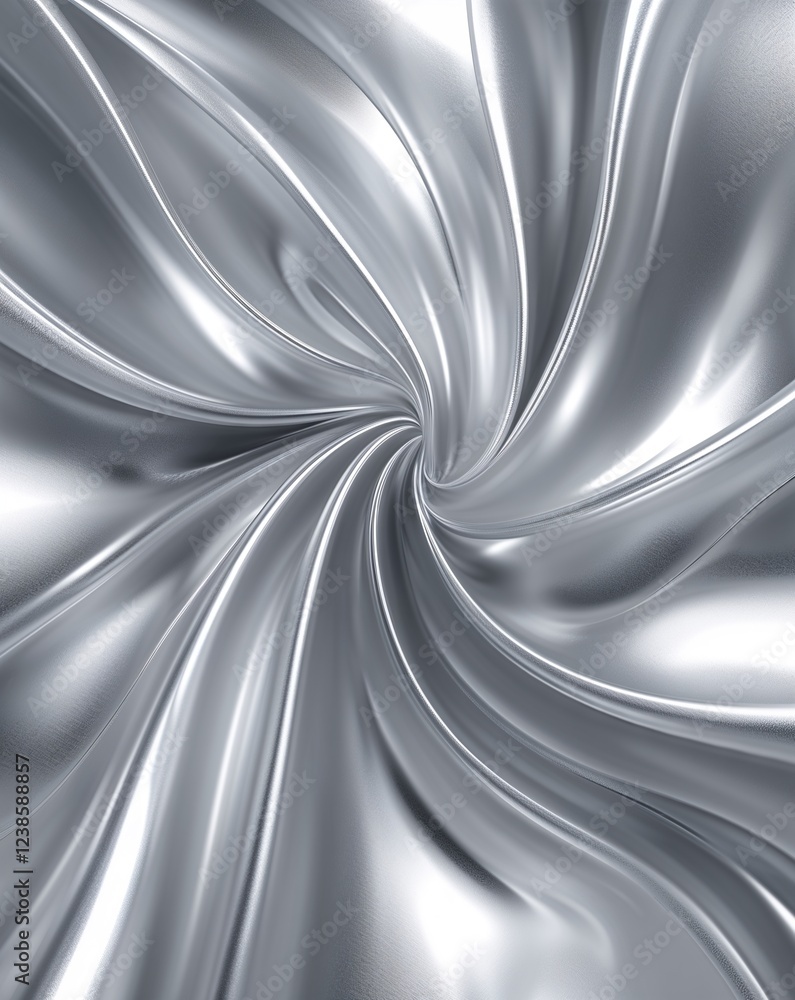 Poster light silver with curved lines and smooth transitions abstract background