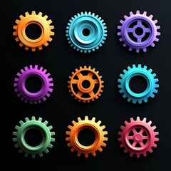 歯車のアイコン素材