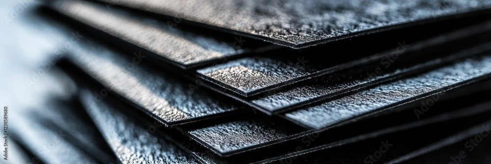 Poster stacked textured rectangular sheets