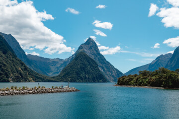 Milford Sound, National Park Fjordland, South Island, New Zealand, Oceania. 