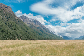 Eglington valley in Fiordland National Park, New Zealand