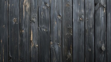 Fototapeta premium Textured Black Wooden Planks Background for Rustic and Modern Design, Perfect for Wallpaper, Furniture, and Home Decor Projects