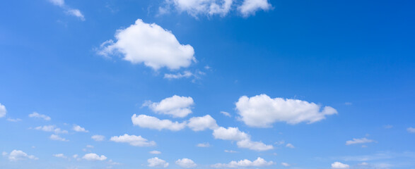 beautiful white clouds with blue sky on background