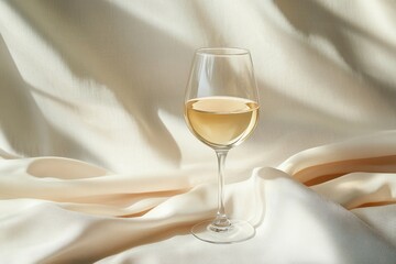 Chilled wine bottle elegantly showcased against a soft background for sophisticated entertaining and lifestyle imagery