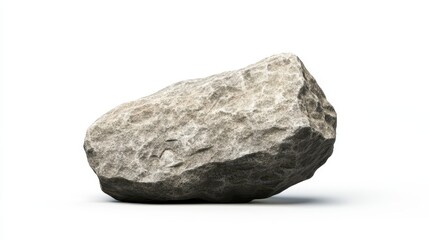 Rough stone with white accents showcasing natural texture and shape, suitable for landscaping or artistic display in various settings