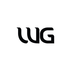 WG monogram logo design letter text name symbol monochrome logotype alphabet character simple logo