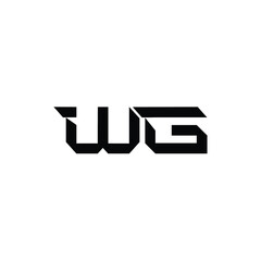 WG monogram logo design letter text name symbol monochrome logotype alphabet character simple logo