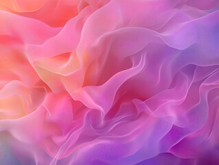Fototapeta premium Abstract digital artwork with vibrant pink and purple waves intricate patterns and flowing silk-like textures creating a dreamy ethereal atmosphere 