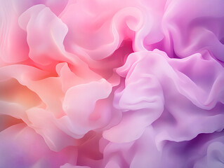 Fototapeta premium Abstract digital artwork with vibrant pink and purple waves intricate patterns and flowing silk-like textures creating a dreamy ethereal atmosphere 