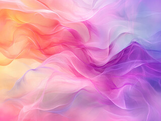 Fototapeta premium Abstract digital artwork with vibrant pink and purple waves intricate patterns and flowing silk-like textures creating a dreamy ethereal atmosphere 