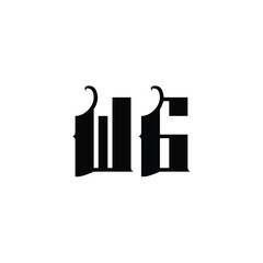 WG monogram logo design letter text name symbol monochrome logotype alphabet character simple logo