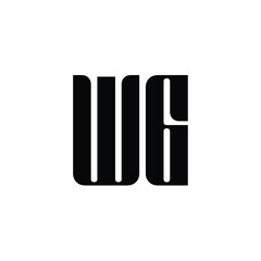 WG monogram logo design letter text name symbol monochrome logotype alphabet character simple logo