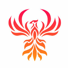 illustration vector graphic of design abstract tribal Phoenix bird for symbols