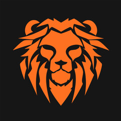 illustration vector graphic of abstract design template lion head logo