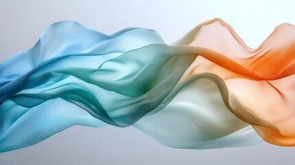 Flowing pastel silks swirl gently soft light. AI Generated