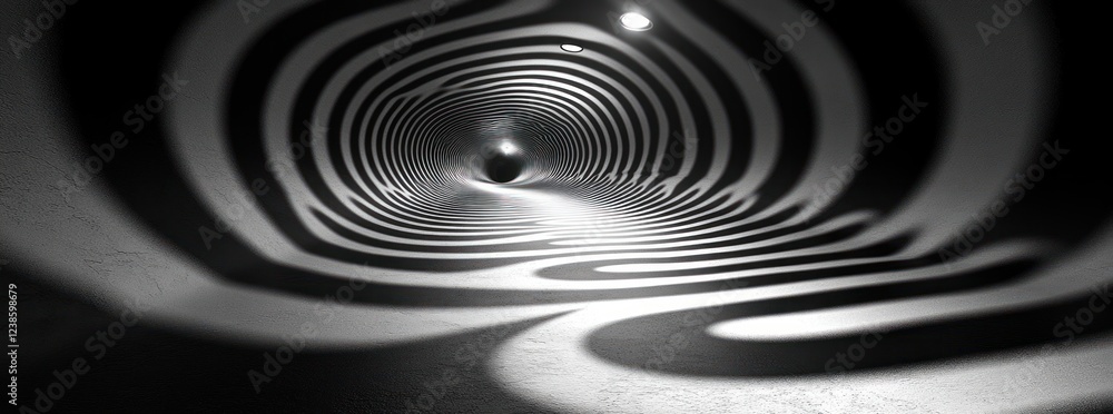 Poster abstract vortex pattern design minimalistic monochromatic poster template modern graphic layout