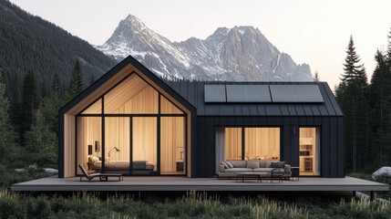 Futuristic modular ecohome sustainable living in harmony with nature