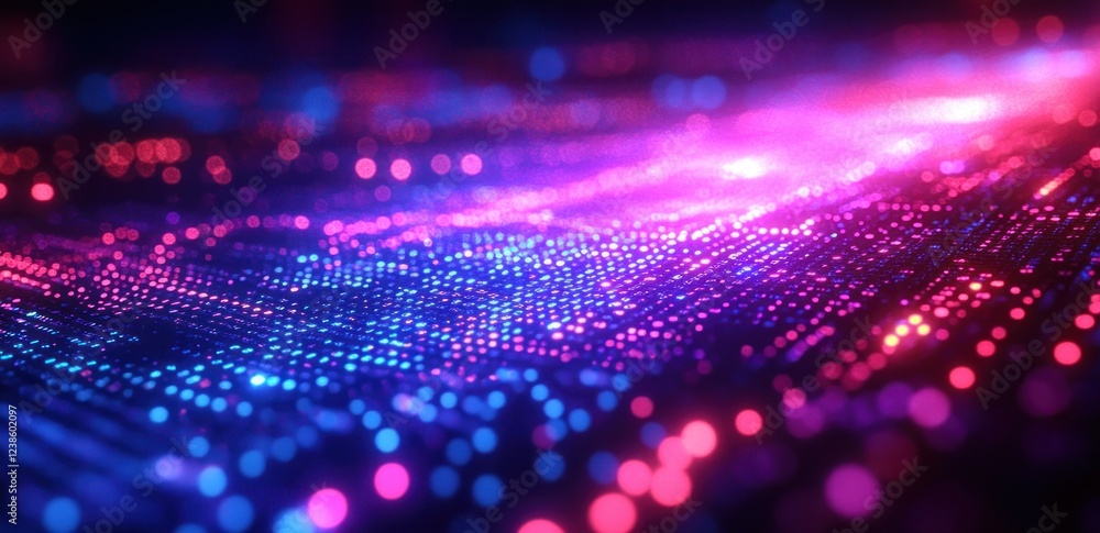 Wall mural colorful code close-up neon lights cyberpunk programming software development abstract technology