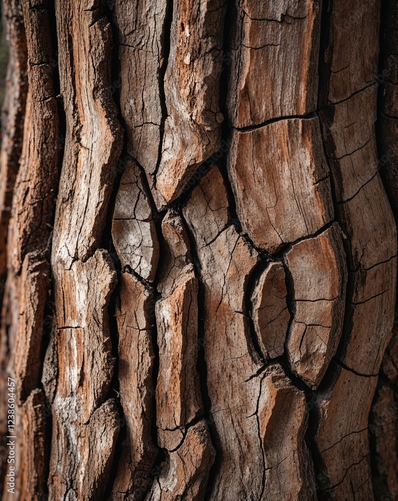 Poster brown aged tree trunk textures with subtle cracks and grooves abstract natural tree concept backgrou