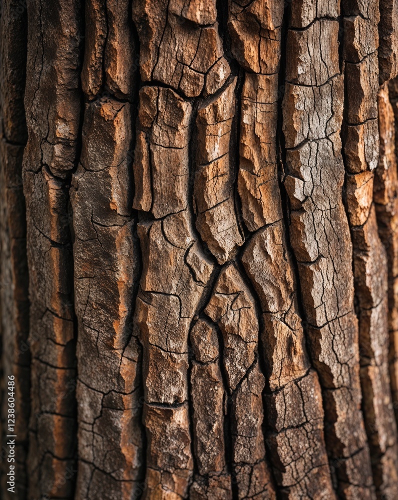 Poster brown aged tree trunk textures with subtle cracks and grooves abstract natural tree concept backgrou