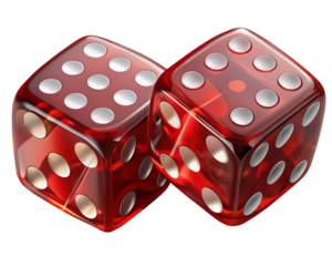 Dice isolated on a transparent background.