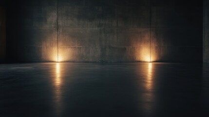 Fototapeta premium Dark and Moody Industrial Space with Subtle Lighting Effects