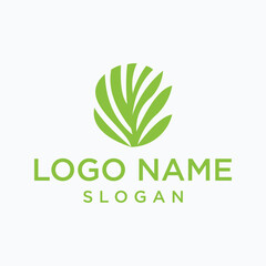Tropical logo. Resort and Spa emblem  Tropical cosmetics  Beauty  Banana leaves Logo
