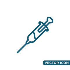 Minimalist Syringe Icon Design Template 