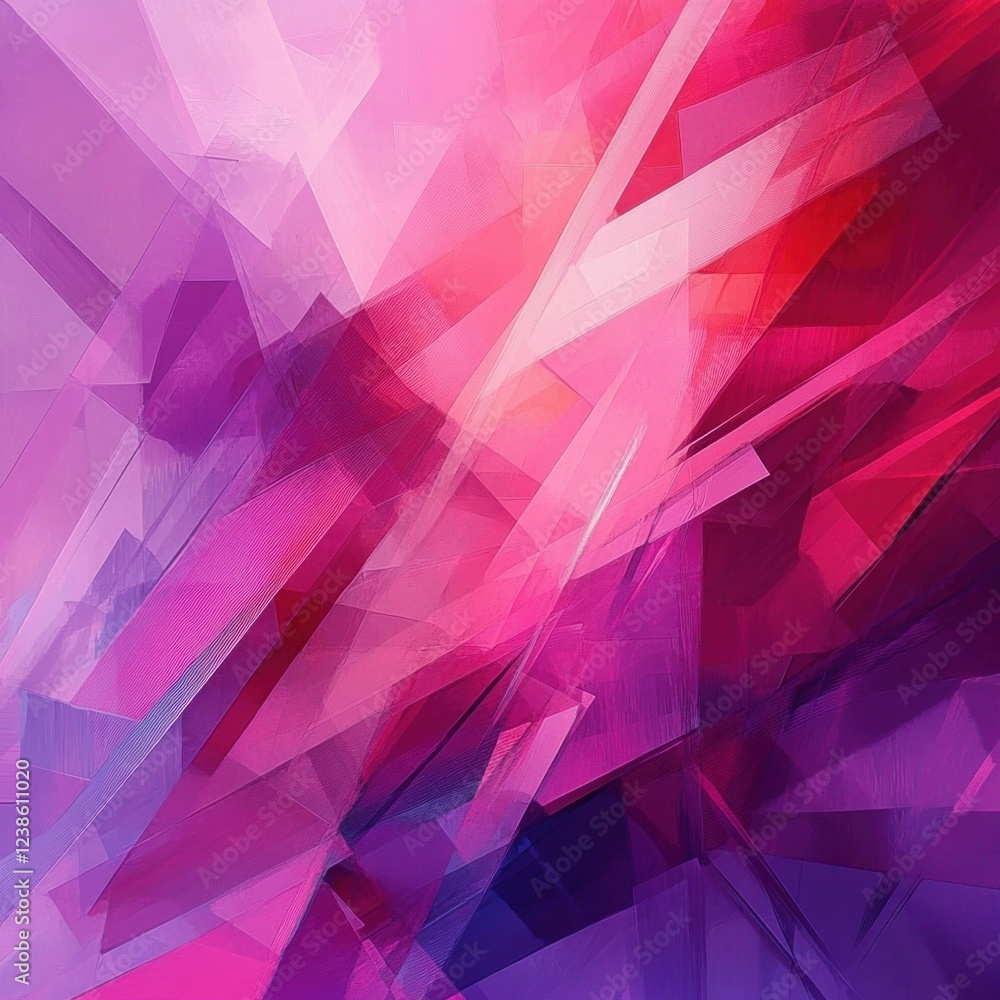 Poster vibrant abstract background with pink and purple geometric shapes layers and dynamic lines in modern