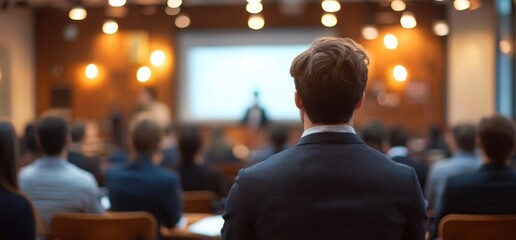 Business Seminar Executive Manager Leading Presentation Corporate Training Workshop Audience Engagement Leadership