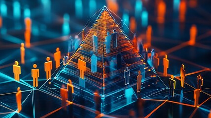 Abstract representation of stratification and privilege within evolving social constructs
