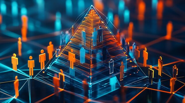Abstract representation of stratification and privilege within evolving social constructs