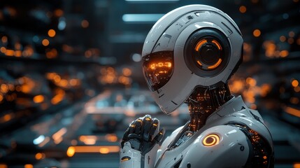 Fototapeta premium Software development involves building and automating systems. Robots can help with software testing, code management, and other tasks.