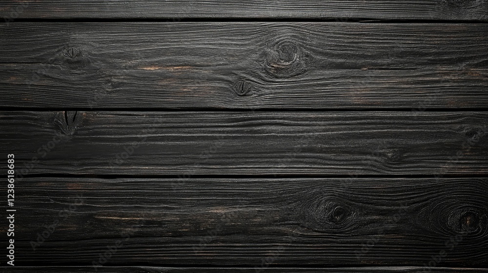 Poster textured dark wood plank background featuring distressed black paint and natural grain patterns for 