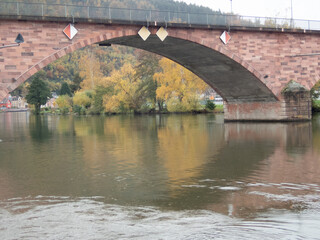 Old arched bridge in Europe