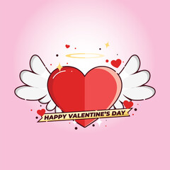Valentine's Day greetings. vector illustration. Can be used for greeting cards, social media purposes, and backgrounds