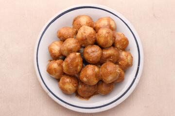 Delicious Peanut Sauce Fish Balls