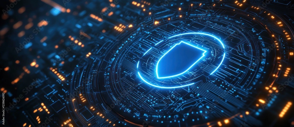 Poster cyber security and data protection in digital technology and privacy for business and information sy