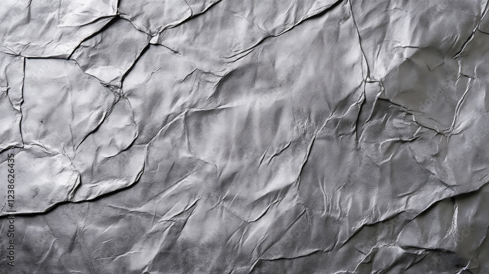 Aufkleber a textured grey surface featuring deep wrinkles and creases. the abstract pattern adds depth and a s