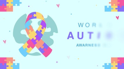 World Autism Awareness Day is an annual event that highlights the need for increased awareness and understanding of autism spectrum disorder. A graphical template.