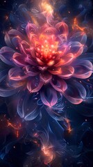 Digital technology kaleidoscope pattern texture illustration poster background