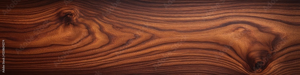 Poster hyper-realistic walnut wood texture close-up with intricate grains and patterns for graphic design